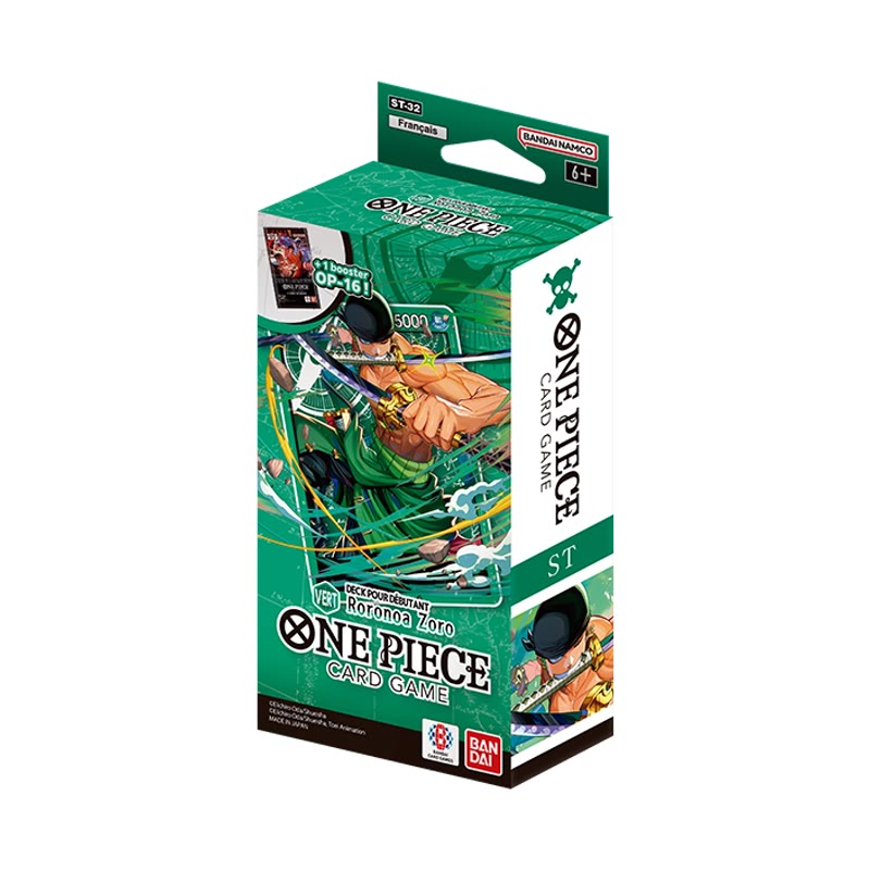 Jeu de cartes One Piece Starter Deck — ST-32 Green — Roronoa Zoro