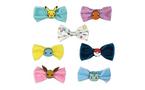 Pokemon Velvet Bow Hair Clips 7-Pack