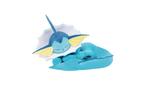 Jazwares Pokemon Vaporeon 18-in Sleeping Plush