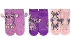 Disney Lilo and Stitch Angel Polyester Socks with 3D Ears 3-Pack