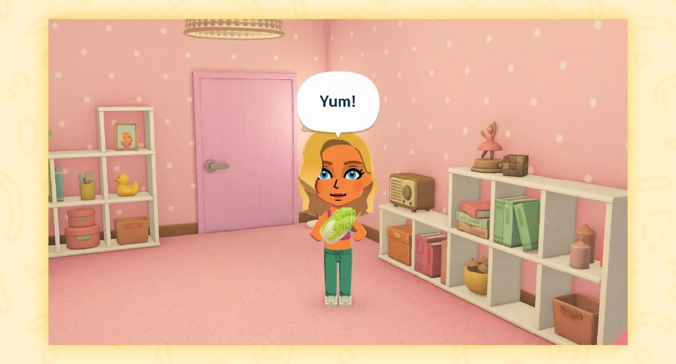 Build, decorate, and give gifts to make your Miis happy