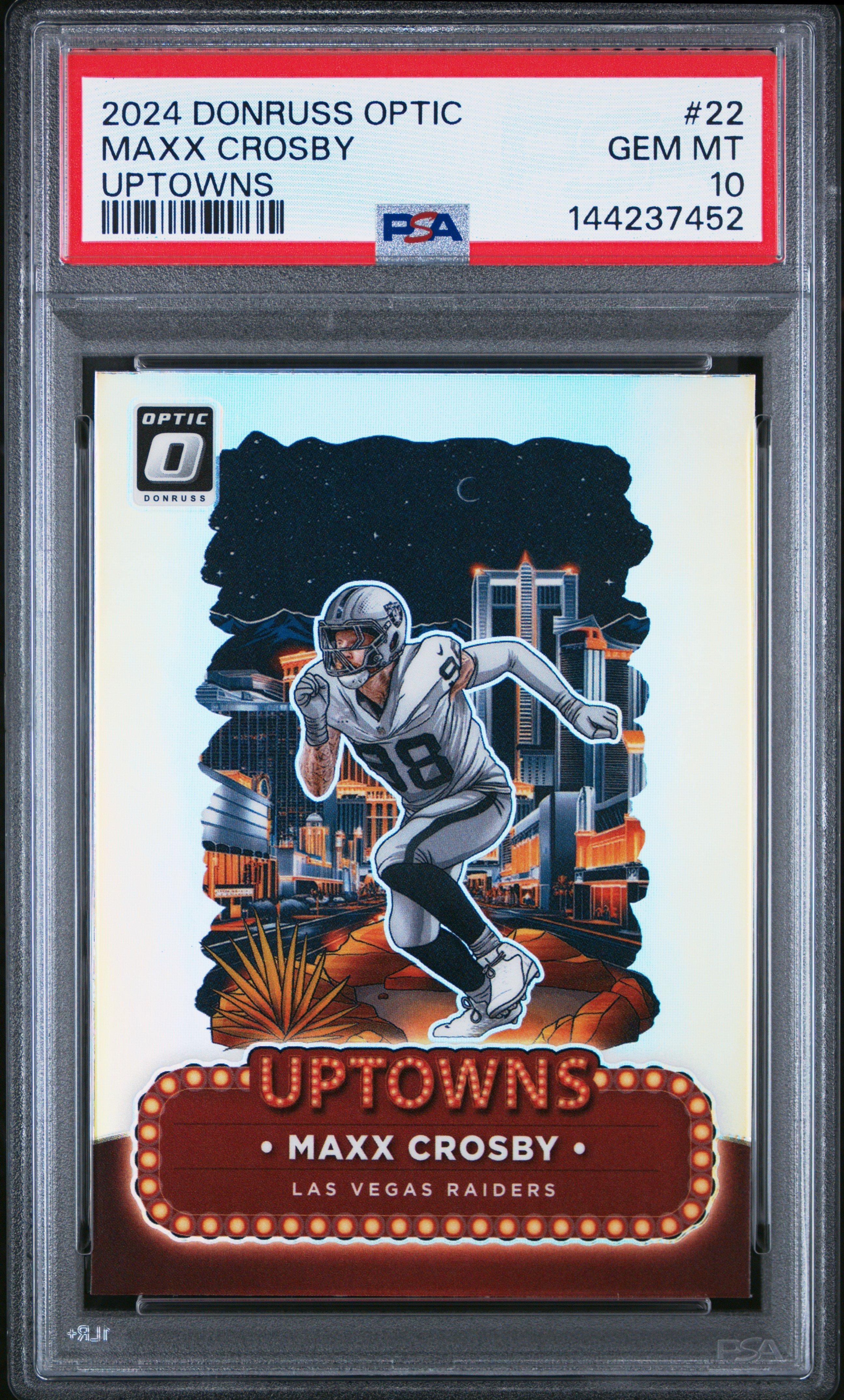 2024 Panini Donruss Optic Uptowns 22 Maxx Crosby PSA 10