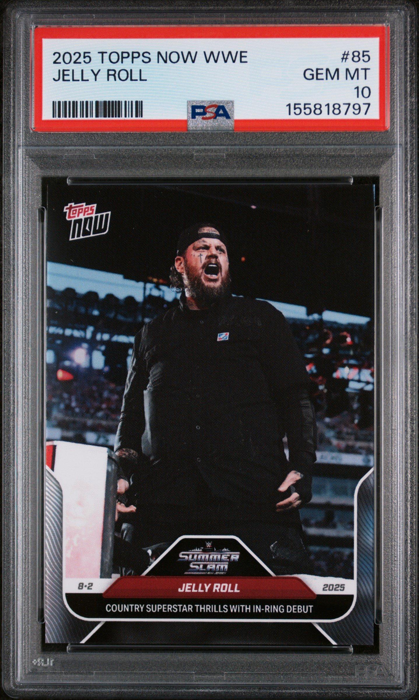2025 Topps Now Wwe 85 Jelly Roll PSA 10