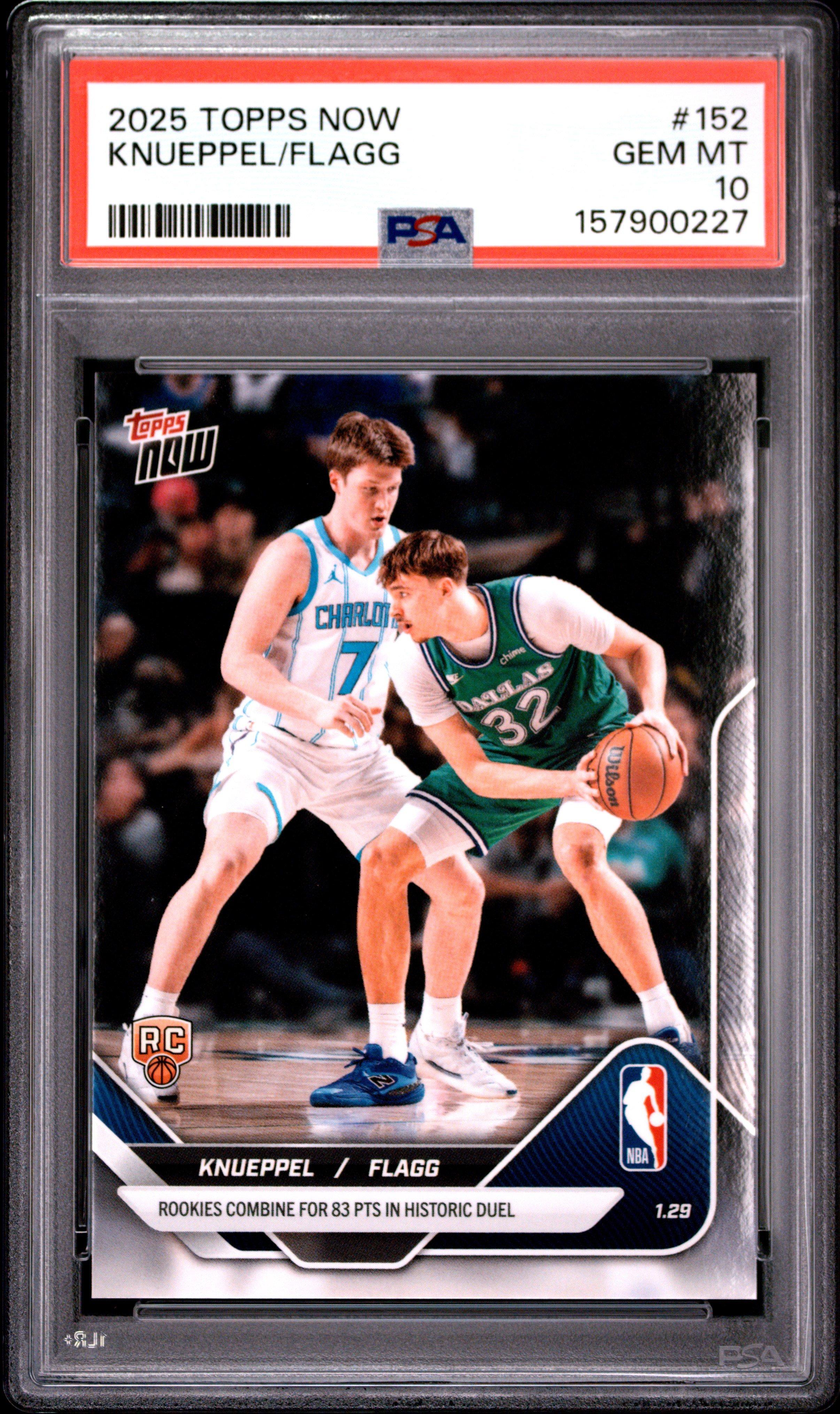 2025 Topps Now 152 Cooper Flagg/kon Knueppel PSA 10