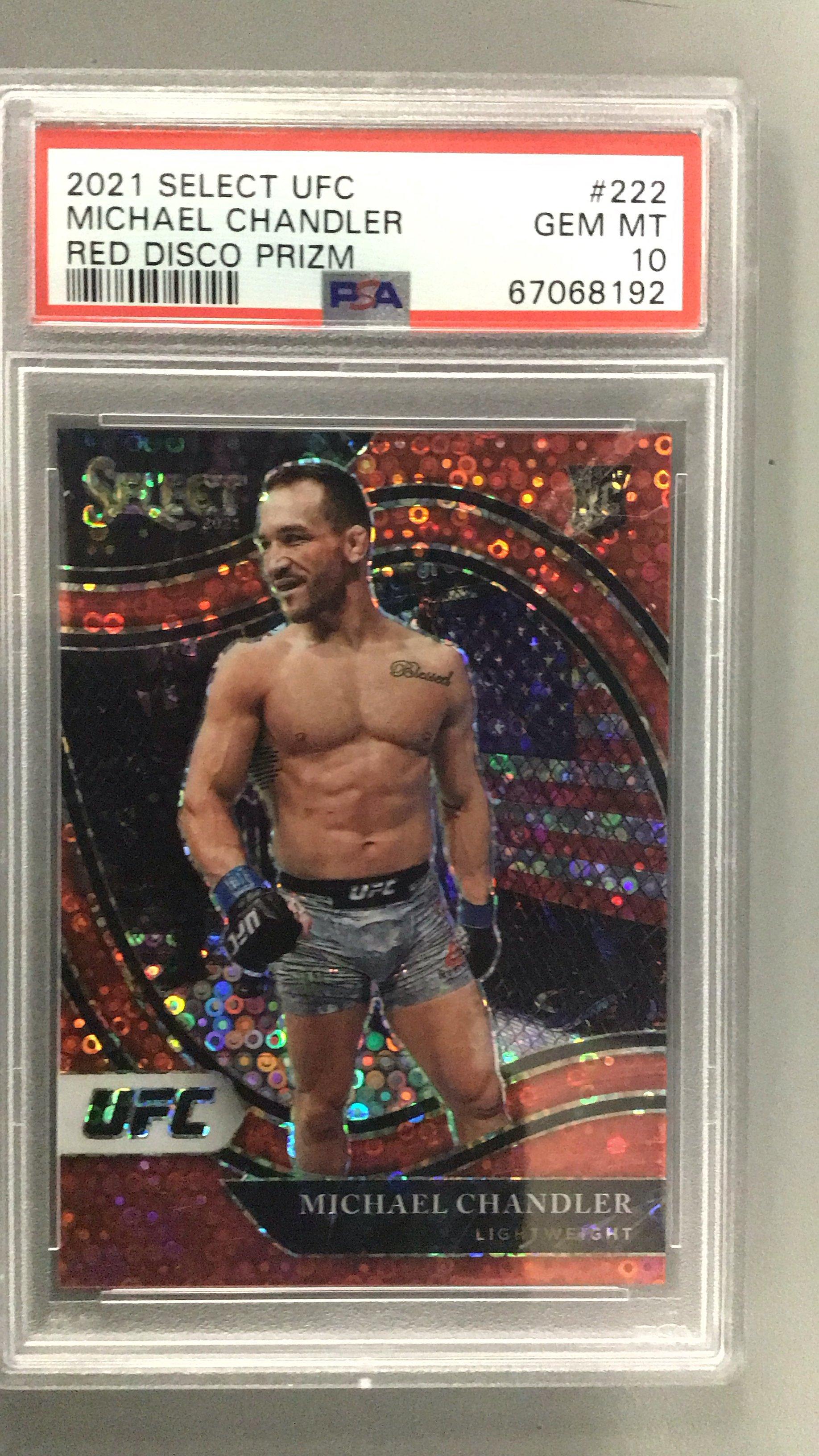 2021 Panini Select Ufc 222 Michael Chandler Red Disco Prizm PSA 10