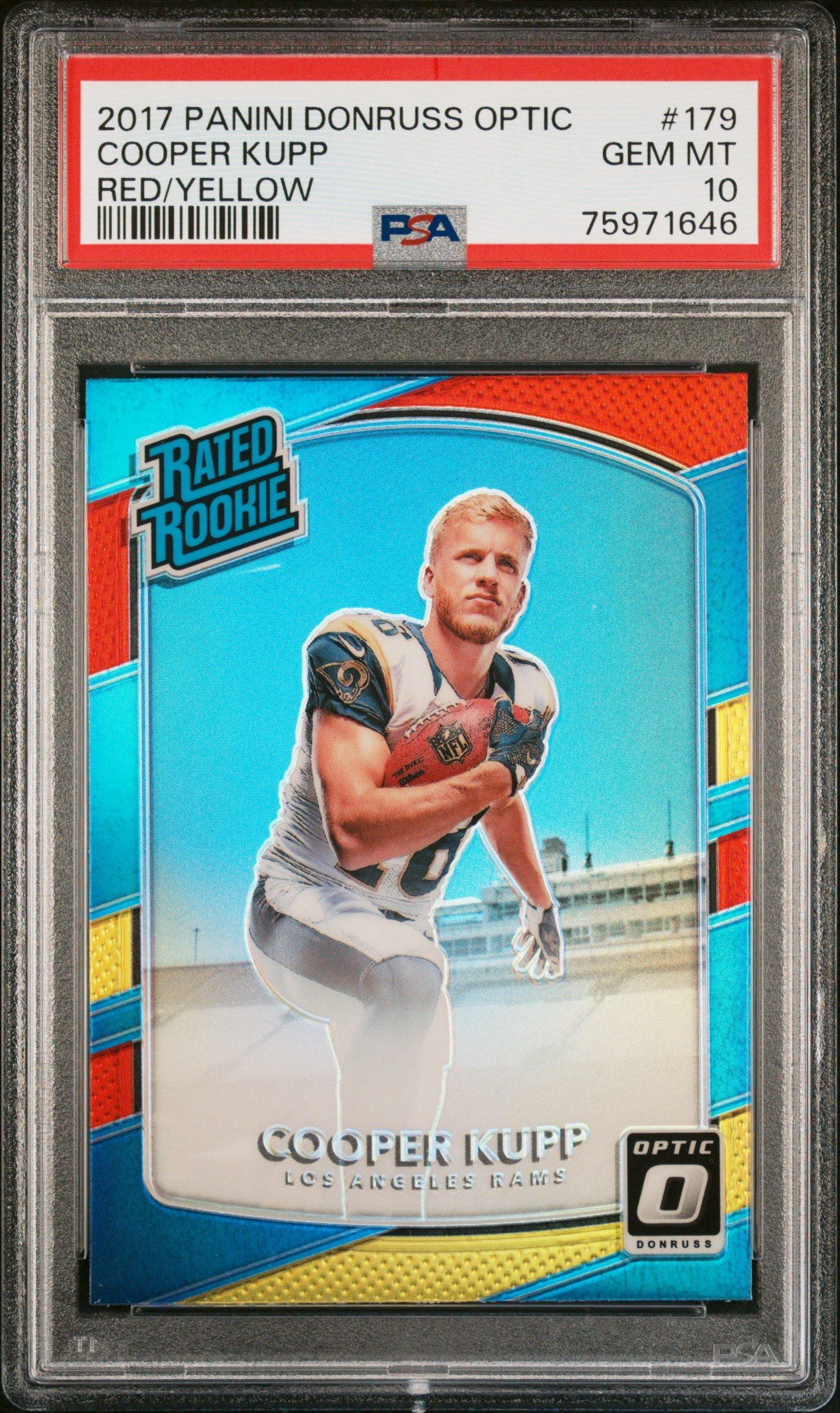 2017 Panini Donruss Optic 179 Cooper Kupp Red/yellow PSA 10