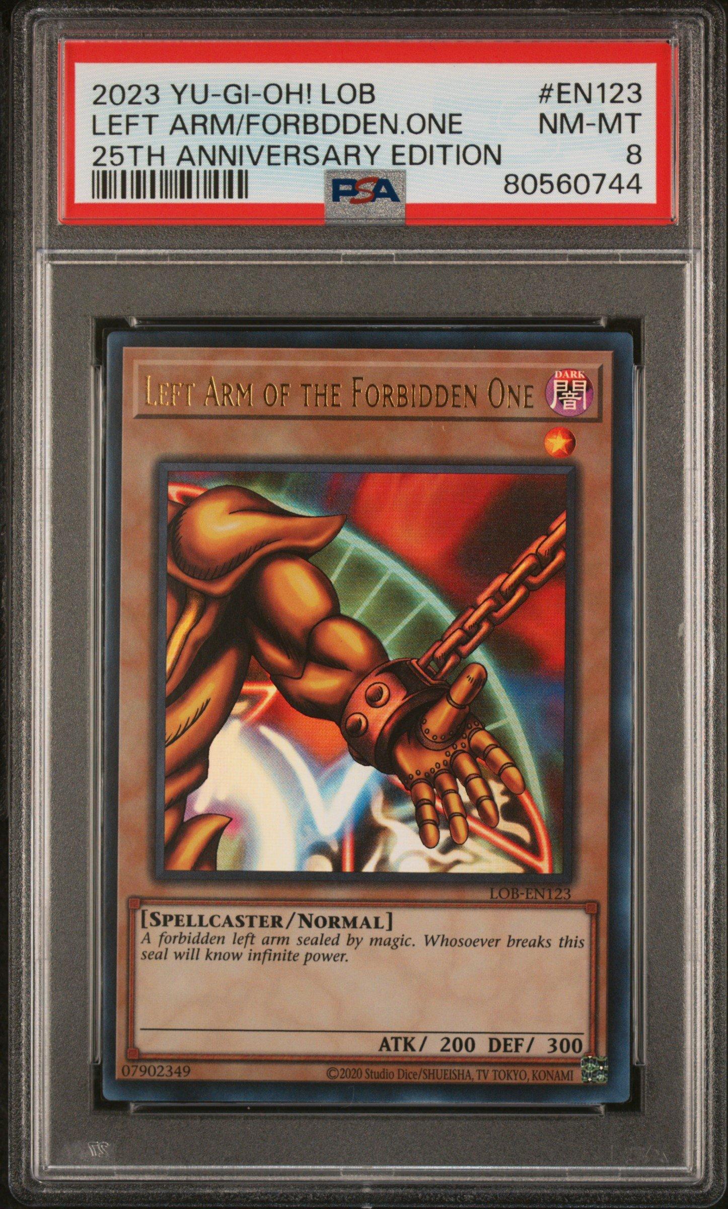 2023 Yu-gi-oh! Legend Of Blue Eyes White Dragon 25th Anniversary Edition En123 Left Arm Of The Forbidden One PSA 8