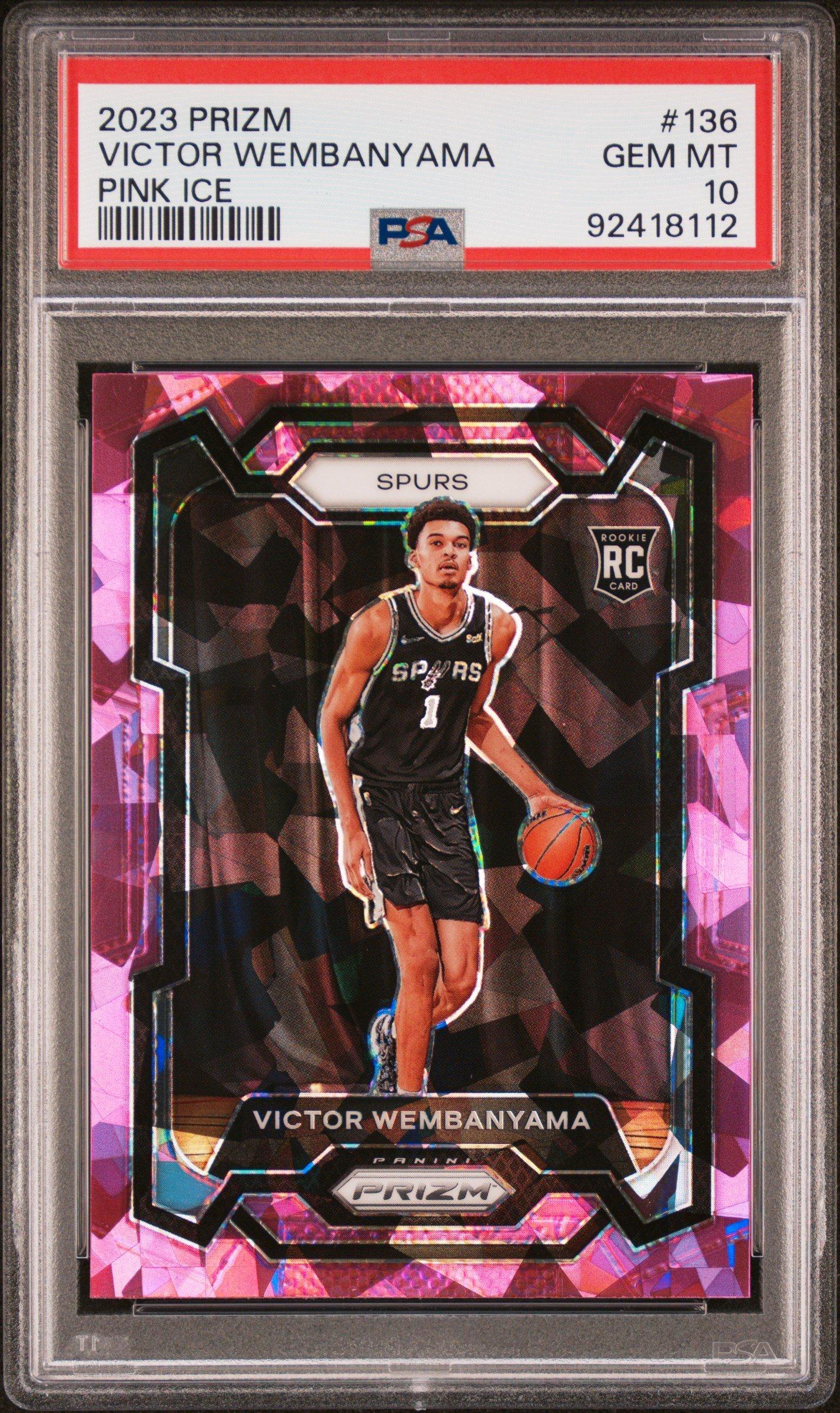 2023 Panini Prizm 136 Victor Wembanyama Pink Ice PSA 10