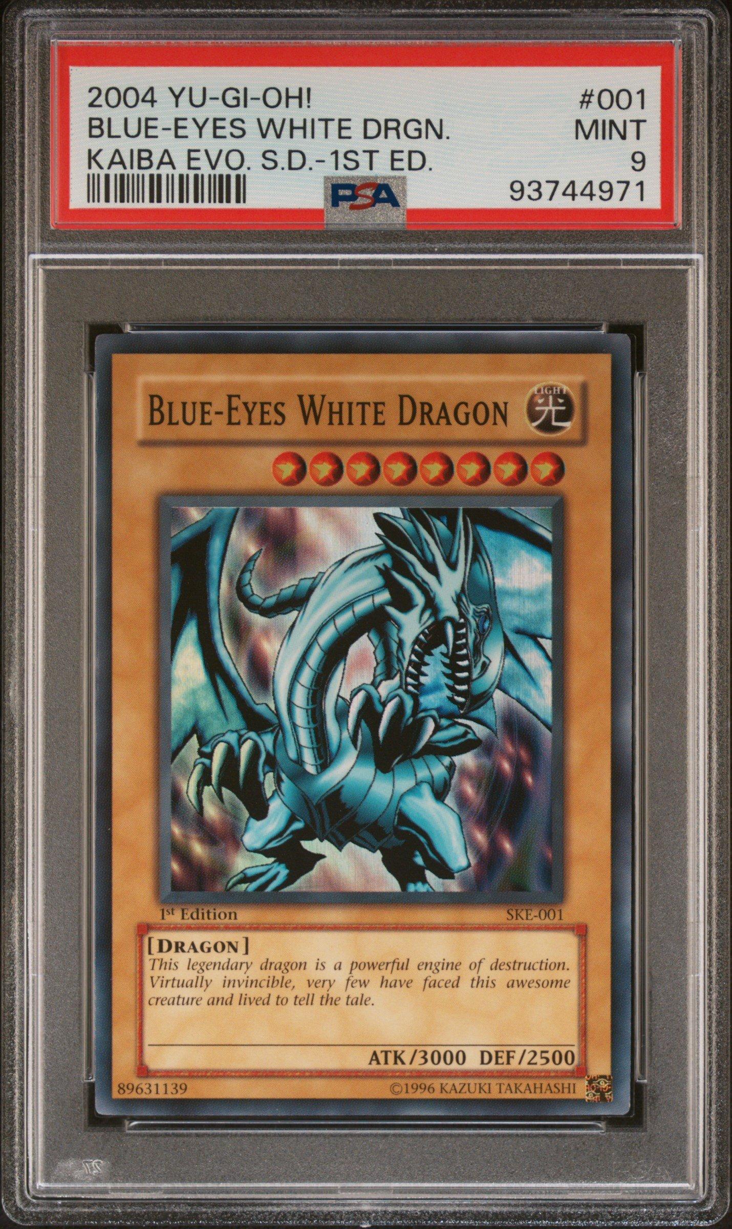 2004 Yu-gi-oh! Kaiba Evolution Starter Deck 001 Blue-eyes White Dragon 1st Edition PSA 9